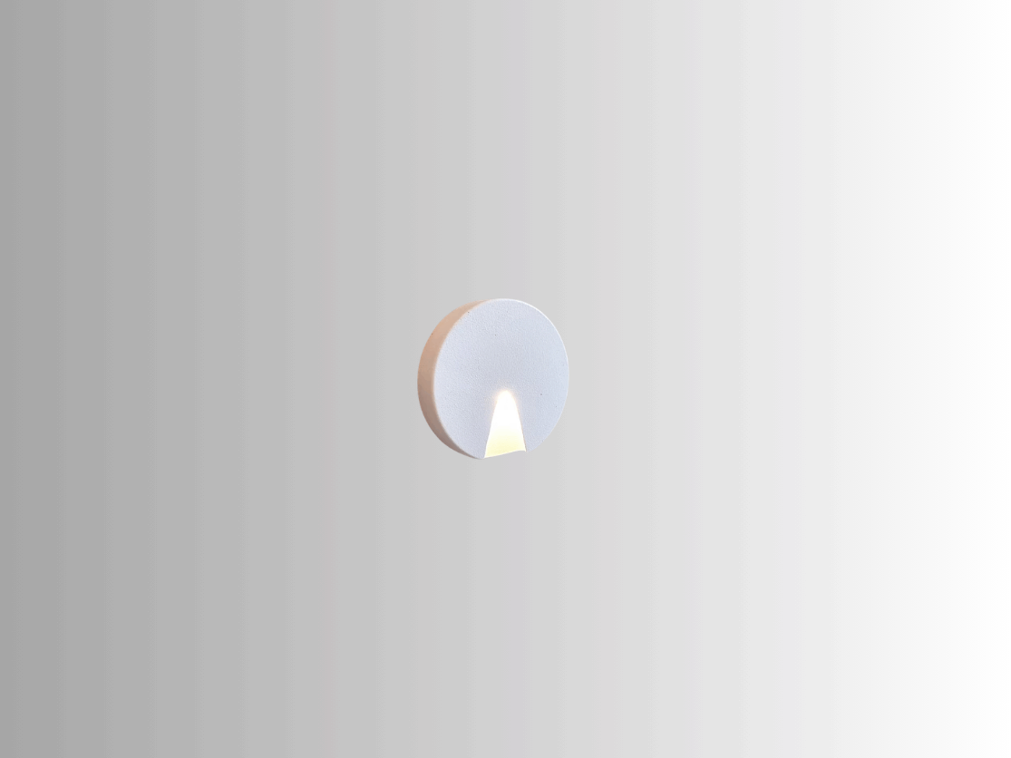שקוע קיר ביאנקה 1W - לבן חם - גוף לבן