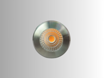 שקוע רצפה שובל 7W - לבן חם - גוף כסוף